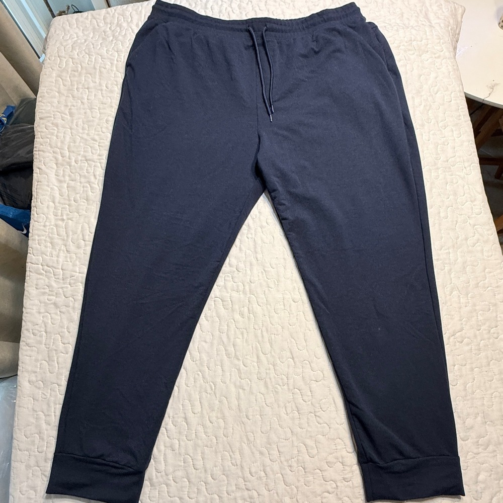 Athletic Works Women 2XL Joggers Blue DriWorks Knit GYM WORKOUT MOISTURE LOUNGE